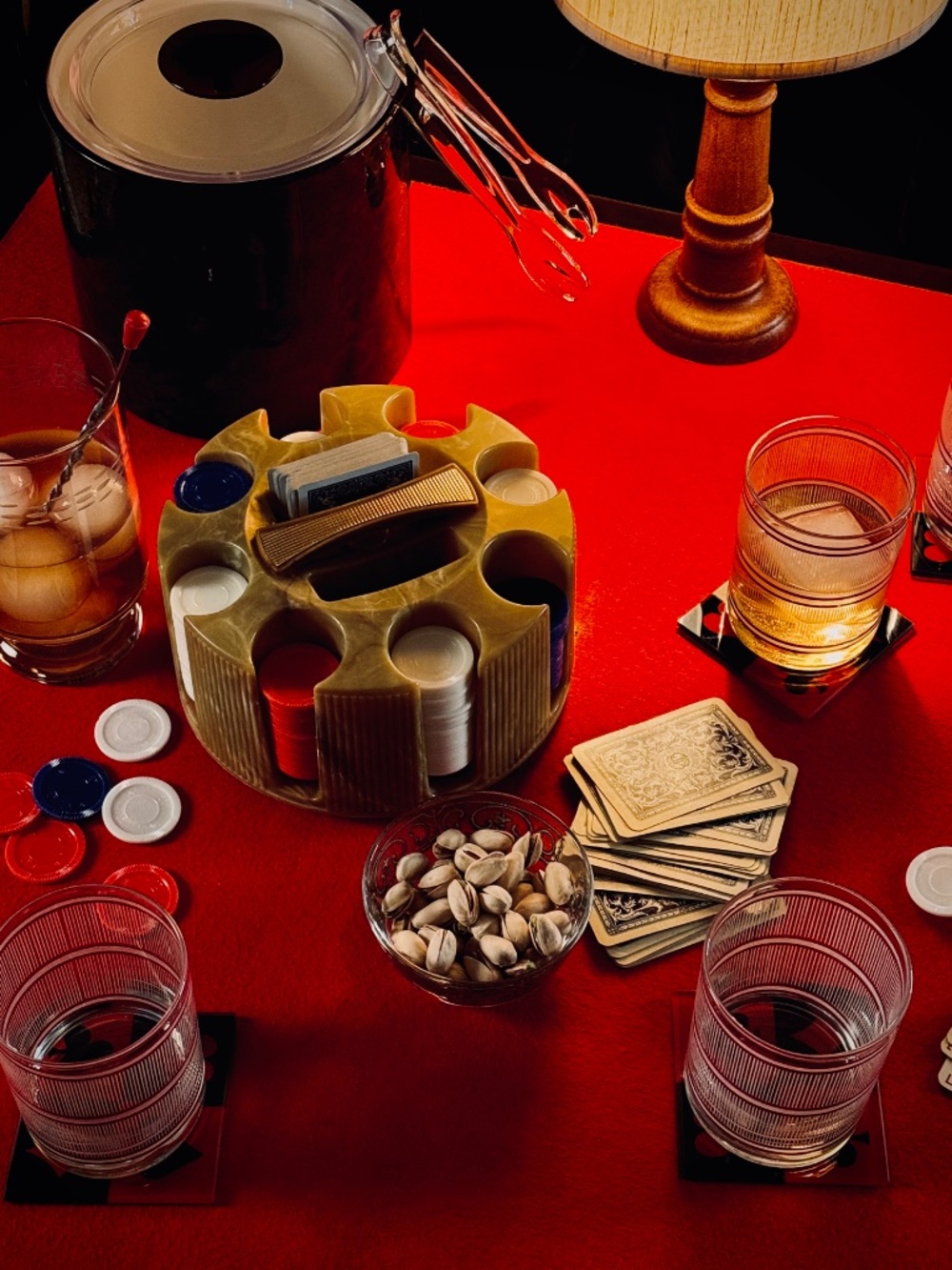 Vintage Poker Night Cocktail Set – Complete MCM Gift Set